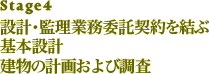 設計・監理業務委託契約を結ぶ/基本設計：建物の計画および調査